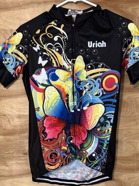 Uriah Cycling Jersey Womens Small Full Zip Racing Bicycle Workout Race Butterfly